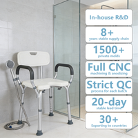 Chaise de douche en aluminium Simplywalk 200 kg, type U, pour personnes handicapées, distributeur UKCA