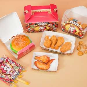 Boîtes d'emballage alimentaire personnalisées - Boîtes à hamburgers/poulet/pizza de toutes tailles, papier kraft écologique pour la restauration à emporter - Product Image 6