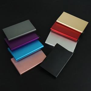 Nouveau porte-cartes bancaire élégant à ouverture automatique avec blocage RFID, logo personnalisé, en alliage d'aluminium, poche à cartes en métal - Product Image 3