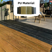 Exterior Waterproof Fiberglass High Strengthened Polyurethane Flooring Cover Natural Timber Looking PU Decking