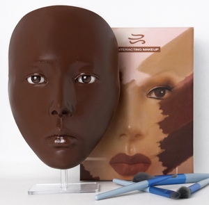 Masque de Modélisation <span class=keywords><strong>pour</strong></span> Débutants en Silicone et Cuir, Panneau d'Entraînement au Maquillage Complet du Visage, <span class=keywords><strong>Outil</strong></span> d'Entraînement au Maquillage - Product Image 6
