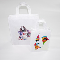 Sac fourre-tout non tissé A4 Topjlh pour sublimation, 33*26*10cm, blanc, personnalisable, sac de shopping imprimable pour cadeau promotionnel, vente en gros