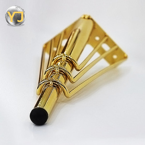 <b>Gold</b> Plated Carbon Steel Furniture Legs Heavy Duty <b>Sofa</b> Table Support Industrial Modern Minimalist Design - Product Image 4