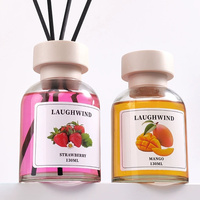 Diffuseur de parfum à bâtonnets 130 ml, senteur fruitée, huile essentielle naturelle, recharge pour diffuseur sans flamme, parfum d'ambiance pour la maison, décoration