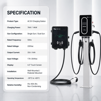 Chargeur de voiture électrique 14 kW certifié CE, étanche IP65, contrôle intelligent, installation extérieure pour maison et garage, OEM ODM
