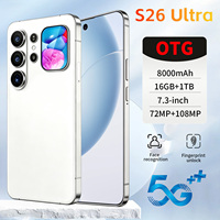 S26 Ultra 5G Smartphone Android 15 7,3 Zoll 120Hz HD LCD Rückdisplay 16GB RAM 1TB ROM 108MP Kamera 8000mAh Akku Dual SIM