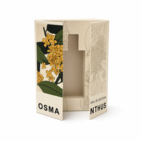 Boîte en carton blanc à fermeture magnétique, rigide, avec fenêtre, pour présentation de parfums et d'aromathérapie