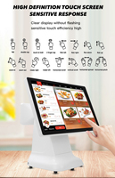Système de point de vente de kiosque tactile tout-en-un POS Win-dows Machine tout-en-un pour la commande en libre-service de restaurant au détail