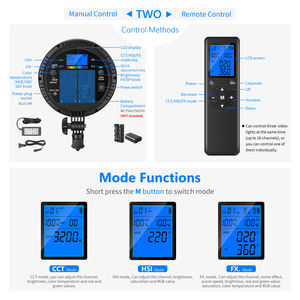<span class=keywords><strong>Neewer</strong></span> – Kit d'éclairage <span class=keywords><strong>LED</strong></span> <span class=keywords><strong>RGB</strong></span> avec télécommande 2.4G: lot de 2 têtes d'éclairage <span class=keywords><strong>LED</strong></span> avec 3200 ~ 5600K avec boîte à lumière, support pour la photographie en Studio - Product Image 6