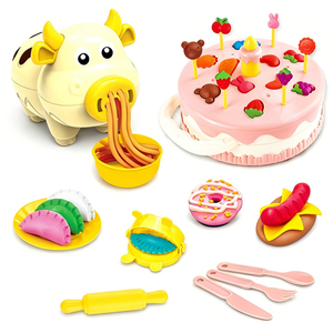 Ensemble de pâte à <span class=keywords><strong>modeler</strong></span> pour enfants, non toxique, doux, éducatif, pour jouer à faire semblant de cuisiner, avec accessoires - Product Image 1