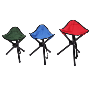 كرسي حديث من الفولاذ المقاوم للصدأ للصيد في الهواء الطلق كرسي ثلاثي القوائم محمول رسم سهل التخزين معزز للتخييم - Product Image 6