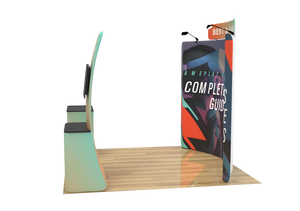 Cabina de feria comercial portátil de 10x10 pies con soporte de exhibición de TV de medios de promoción de Marca - Product Image 5