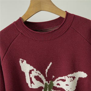 Conjunto <span class=keywords><strong>de</strong></span> <span class=keywords><strong>Dos</strong></span> <span class=keywords><strong>Piezas</strong></span> <span class=keywords><strong>de</strong></span> Moda Otoño Invierno 2026 <span class=keywords><strong>para</strong></span> Mujer, Suéter <span class=keywords><strong>de</strong></span> Punto con Bordado Decorativo <span class=keywords><strong>de</strong></span> Mariposa y Falda - Product Image 4