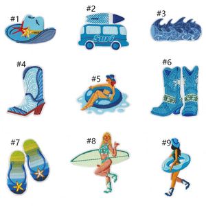 Patchs brodés thermocollants Coastal Cowgirl pour le surf en plein air - Product Image 2