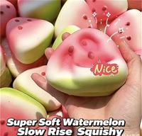 Jouet Squishy Pastèque en PU à Rebond Lent, Anti-Stress Fidget Ball pour Soulager l'Anxiété