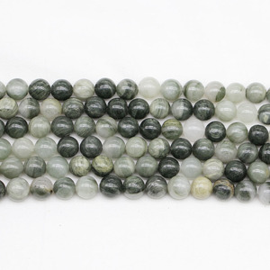 Cuentas de Piedra Naturales Verdes en Forma de Sombrero de Paja, Redondas de 8mm, para Hacer Pulseras, Cuentas Sueltas al por Mayor ST0120 - Product Image 4