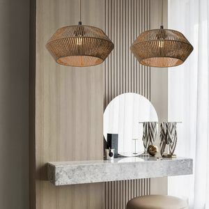 Lustre <span class=keywords><strong>en</strong></span> bambou et rotin, Artisanat <span class=keywords><strong>en</strong></span> bambou, pour Salle de thé, Restaurant de fondue, Restaurant chinois, Chambre à coucher, Hébergement local, Éclairage - Product Image 4
