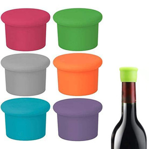 Tapón de Silicona para Botellas de Vino, Reutilizable, de Grado Alimenticio, para Mantener la Frescura del Vino Tinto y la Cerveza, Multicolor, Venta al Por Mayor - Product Image 1
