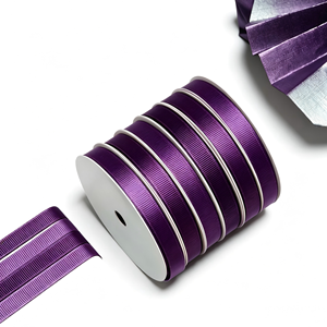 Customizable sizes <b>Purple</b> High-quality Grosgrain Ribbon for packaging gift boxes Bulk orders are more affordable - Product Image 5