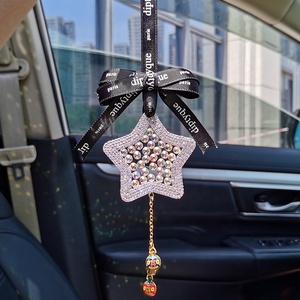 Modern PVC <b>Star</b> Design Glossy Fashionable Interior Car Accessories Decoration Women's Hanging Car Gifts - Product Image 2