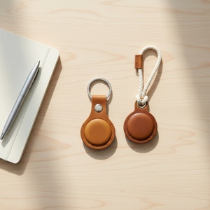 เคสใส่กุญแจหนังแท้ Boshiho ทำมือ พร้อมฝาปิดป้องกัน ใช้ได้กับ AirTag แบบพกพา ติดตั้งด้วยหัวเข็มขัด สำหรับตกแต่งกระเป๋า - Product Image 4