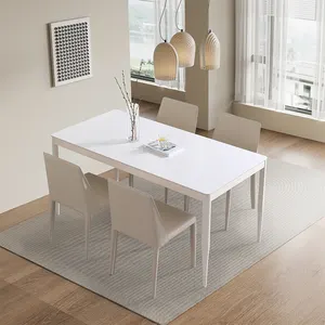 Modern ev mobilyası yemek odası masa takımları şezlong manger tasarım restoran masa seti