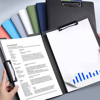 Porte-documents A4 en plastique PP avec logo personnalisé pour fournitures de bureau, menu d'infirmière, restaurant, classeur de rangement avec pinces
