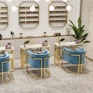 Ucuz fiyat profesyonel ekipmanları Modern stil moda bayan güzellik seti lüks Salon mobilya manikür tırnak masası
