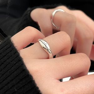 S925 Sterling Silver Smiley Face <b>Ring</b> Simple High End Unisex Gift Jewelry - Product Image 3
