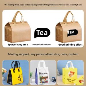 Sac d'emballage isotherme personnalisé jetable en non-tissé laminé aluminium avec poignée pour barbecue - Product Image 5