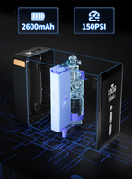 Batterie externe portable 12000mAh, démarreur de secours, compresseur d'air, gonfleur de pneus de voiture avec moniteur de pression des pneus 150psi