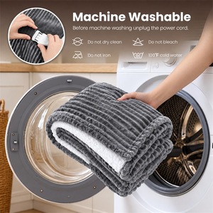 Plaid chauffant électrique portable à chauffe rapide, doux au toucher, lavable, avec protection contre la surchauffe, pour la maison, la chambre, le bureau, les voyages - Product Image 4