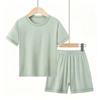 Ensemble de pyjamas pour femmes, haut à manches courtes et short, grande taille, vêtements de maison pour la climatisation, couleur unie, vêtements de détente décontractés, vêtements de nuit
