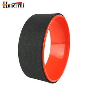 New Arrival Black Yoga Wheel TPE Backbend Red PP Body Wheel For Yoga Back Stretcher Custom Logo