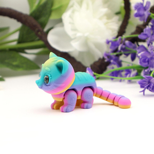 Juguetes Articulados de Gato Impresos en 3D para Adultos, Animales Impresos en 3D, Juguetes Antiestrés, Decoración para Aliviar el Estrés, Figura de Acción Impresa en 3D - Product Image 5