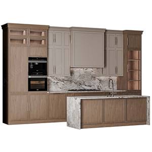 Tout nouveau tout en bois massif rouge cerise chêne palissandre noyer teck armoires de cuisine - Product Image 2