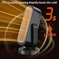 Chauffage d'appoint électrique intelligent en céramique avec télécommande, thermostat réglable, protection contre la surchauffe et la basculation, 500-999, pour extérieur et usage domestique