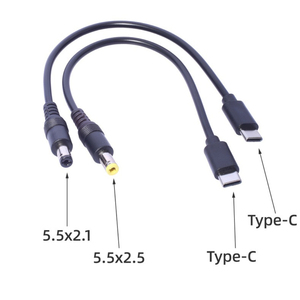 DC - Tip-C Yüksek Hızlı Şarj Kablosu 5.5x2.1/2.5mm 20cm 5V 3A 15W Kameralar, Telefonlar, Tabletler, Kulaklıklar, Hoparlörler için - Product Image 6