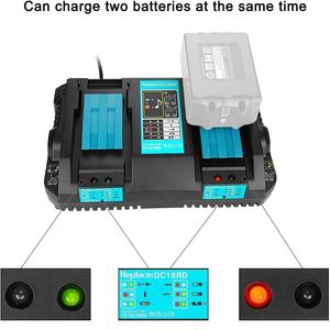 Recambio para cargador de batería de litio Makita, doble puerto, DC18RD, Compatible con Makita 14,4 V 18V LXT, batería de iones de litio BL1830 - Product Image 3