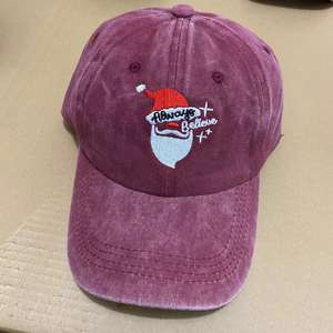 قبعات مرحة لعيد الميلاد المجيد قبعات سانتا كلوز قبعات بيسبول مطرزة مغسولة دائمًا - Product Image 2