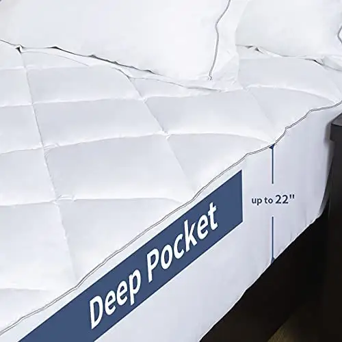 Fitted Mattress Pad Cover protector Deep Pocket Stretches Up To 16" All Sizes 