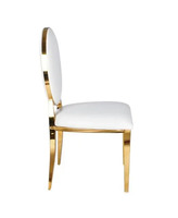 Chaises en acier inoxydable durables en gros, coussin en éponge, dossier solide, banquets de mariage, réception d'événements, salle à manger de ferme, extérieur