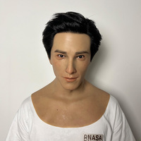 Masque en silicone réaliste pour homme, tête entière, avec cheveux, pour bal masqué, cosplay, travesti