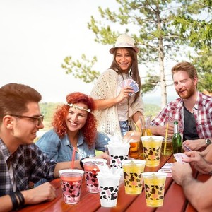Vente en gros de thé à bulles jetables Tasse en plastique esthétique à emporter Tasse en plastique Verre en plastique Tasse à thé à bulles en plastique jetable - Product Image 6