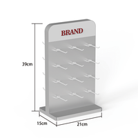 Vitrine de présentation verticale pour lunettes de soleil avec éclairage LED, construction en acrylique et métal
