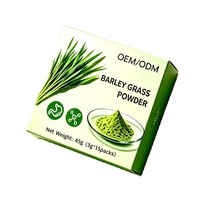 Poudre d'herbe d'orge pure naturelle OEM, riche en fibres alimentaires, vitamines, minéraux, chlorophylle, enzymes et antioxydants, boisson quotidienne