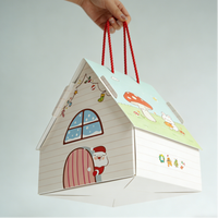 Boîte cadeau de Noël créative et personnalisée de luxe, rigide avec pelliculage brillant, pour bougies, emballage cadeau de Noël pour collations, jouets, cadeaux de fête