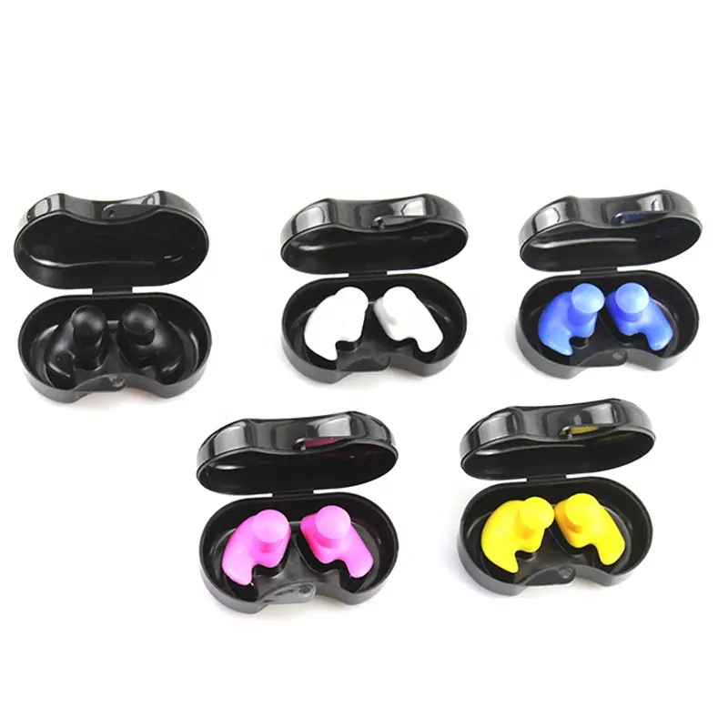 Bouchons d'oreille en silicone pour la natation étanche Protection auditive Réduction du bruit Bouchons d'oreille pour la natation endormie
