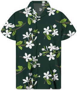 Vêtements personnalisés pour couples, robe moulante imprimé de fleurs hawaïennes de <span class=keywords><strong>Polynésie</strong></span>, robes de soirée grande taille à épaules dénudées pour femmes, chemises assorties pour hommes - Product Image 3