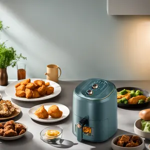 Duitse Lucht-Friteuse-Ovens Met Een Capaciteit Van 6,8 L Voor Huishoudelijk Gebruik Dat Chips, Braadt, Opwarmt En Uitdroogt, Voor Snelle, Gemakkelijke Maaltijden
